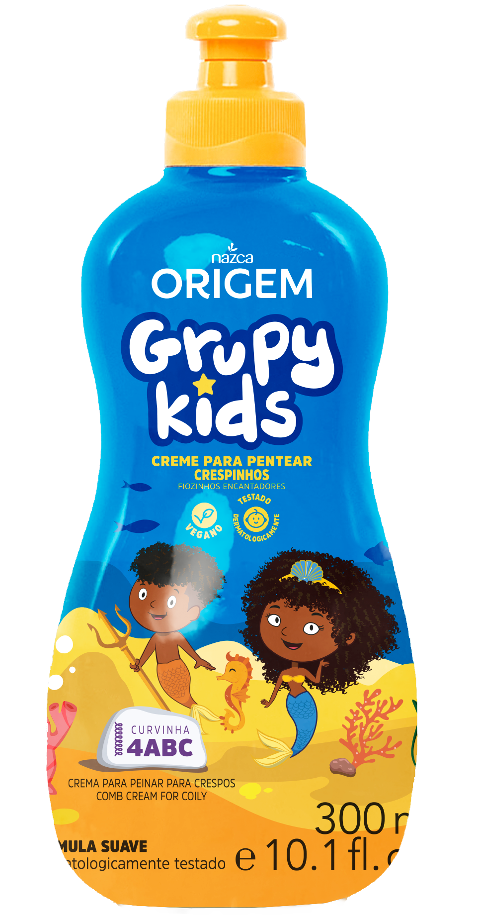 Creme para Pentear Infantil para Cabelos Crespos com Ação Condicionante – Grupy Kids