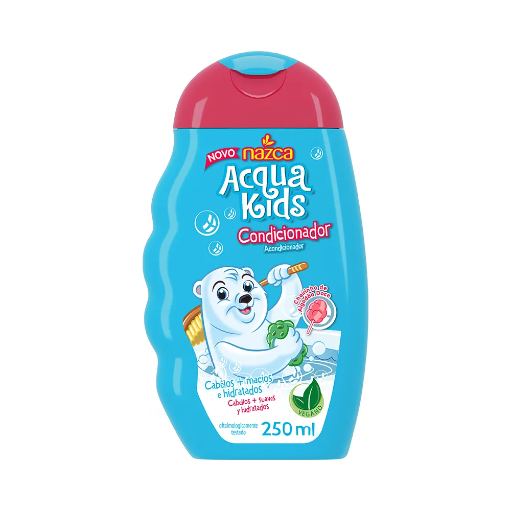 Condicionador Infantil Hidratante com Fragrância Algodão Doce 250ml – Acqua Kids