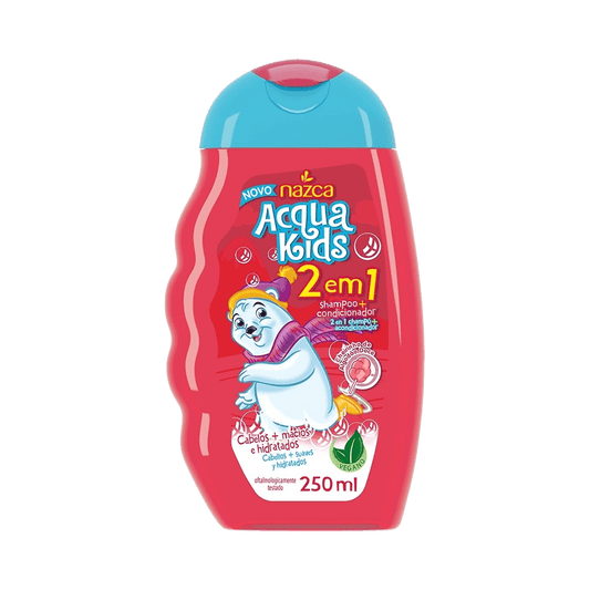 Shampoo Infantil 2 em 1 Hidratante com Fragrância Algodão Doce 250ml – Acqua Kids