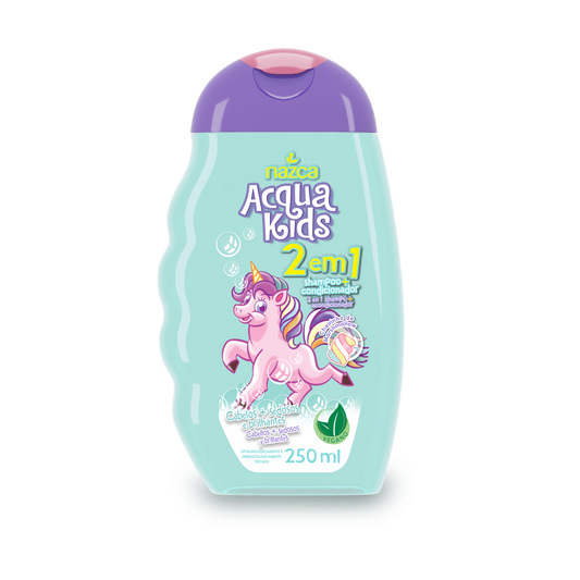 Shampoo Infantil 2 em 1 Hidratante com Fragrância Marshmallow 250ml – Acqua Kids