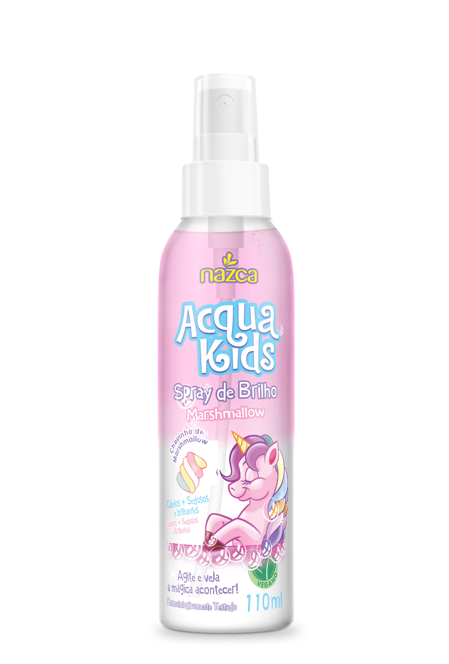 Spray Infantil Condicionante de Brilho com Fragrância Marshmallow 110ml – Acqua Kids