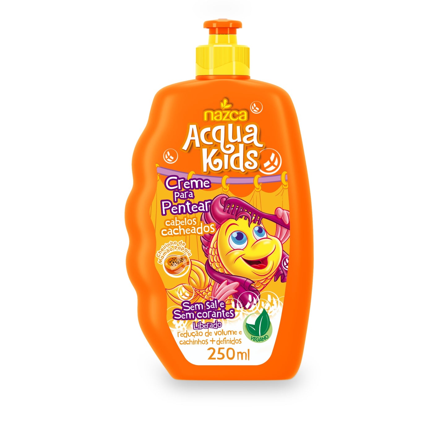 Creme para Pentear Infantil Vegano para Cabelos Cacheados com Ação Condicionante 250ml – Acqua Kids
