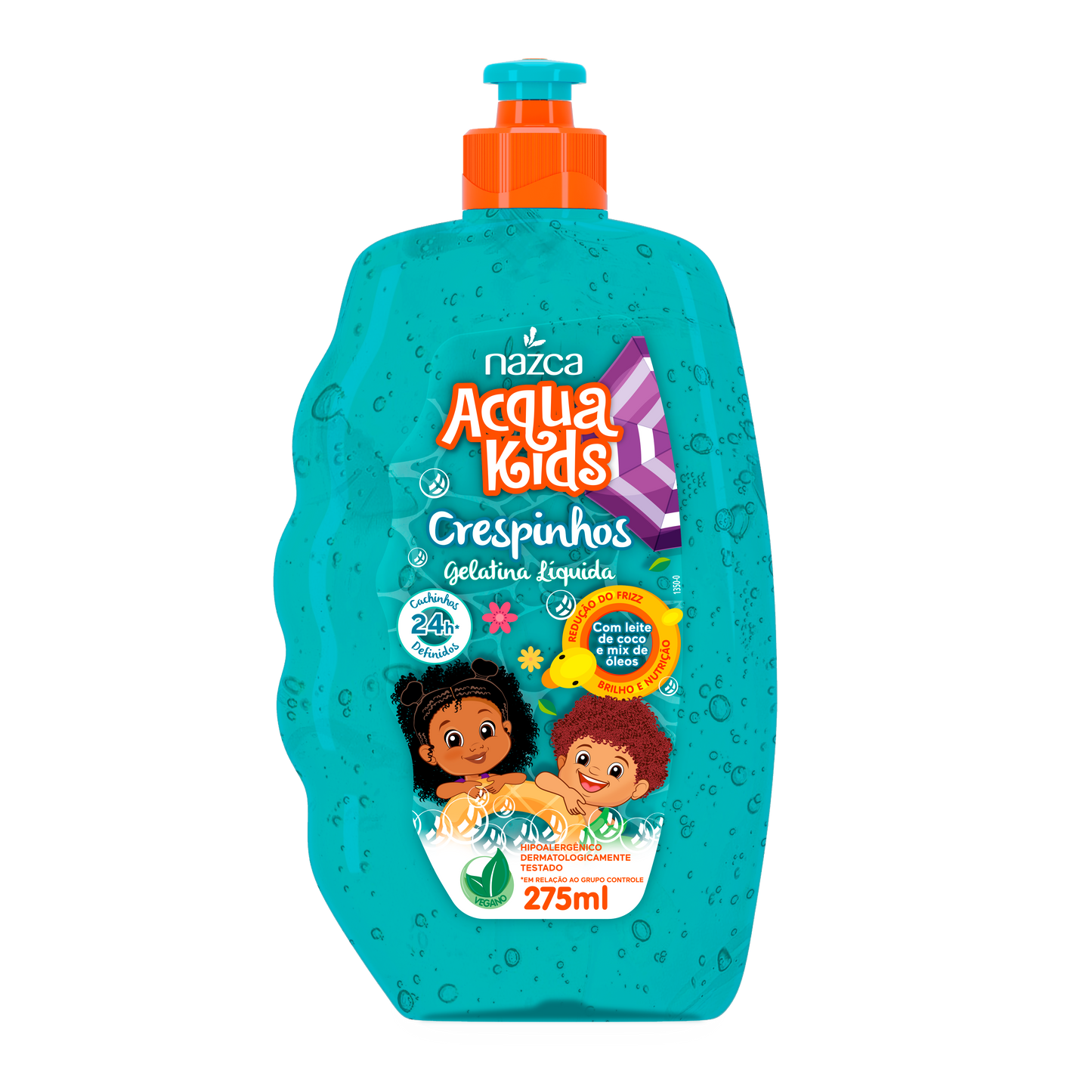 Gelatina Líquida Infantil para Cabelos Crespinhos com Definição Suave 250ml – Acqua Kids