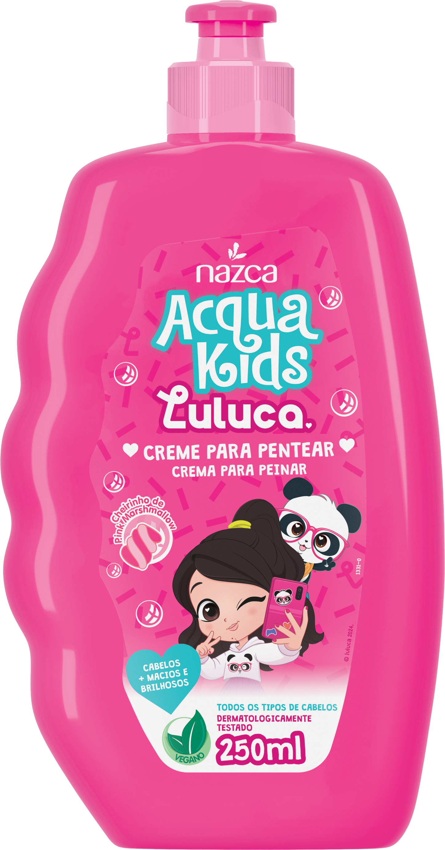 Creme para Pentear Infantil Condicionante para Todos os Tipos de Cabelo 250ml – Acqua Kids Luluca