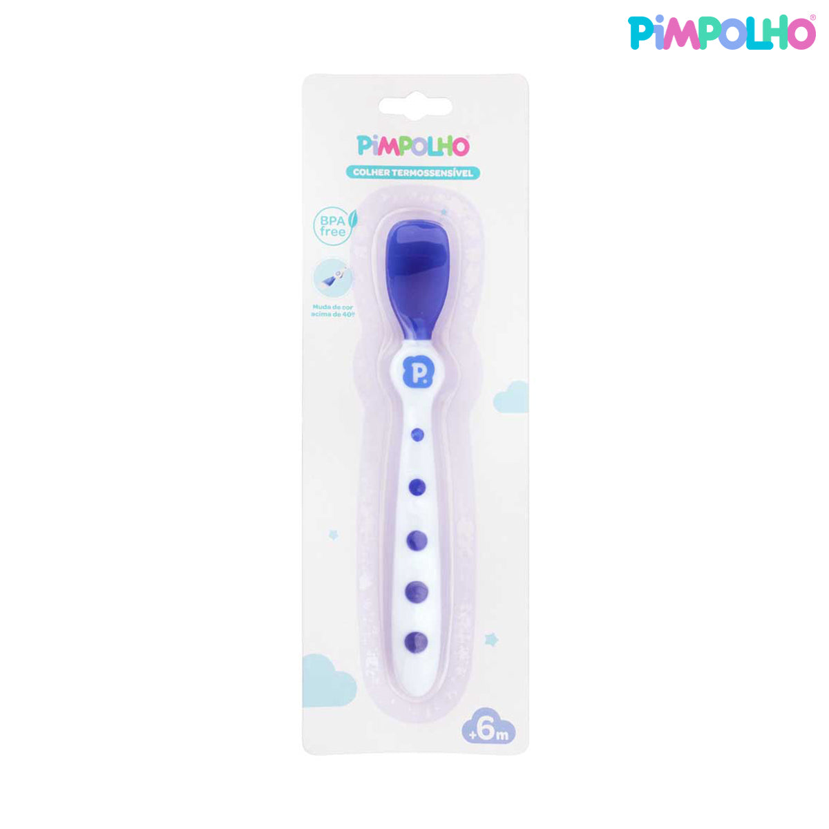 Colher Termossensível Infantil  com Indicador de Temperatura – Pimpolho