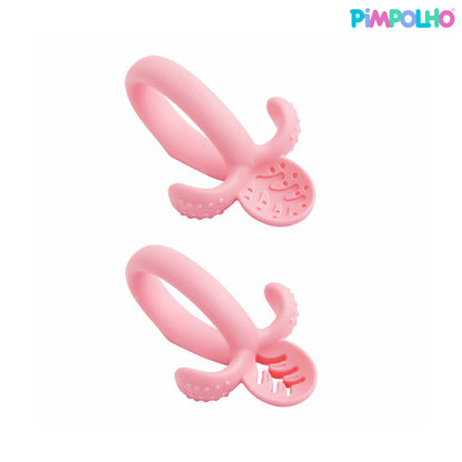 Colher de Treinamento Infantil Soft em Silicone Rosa – Pimpolho