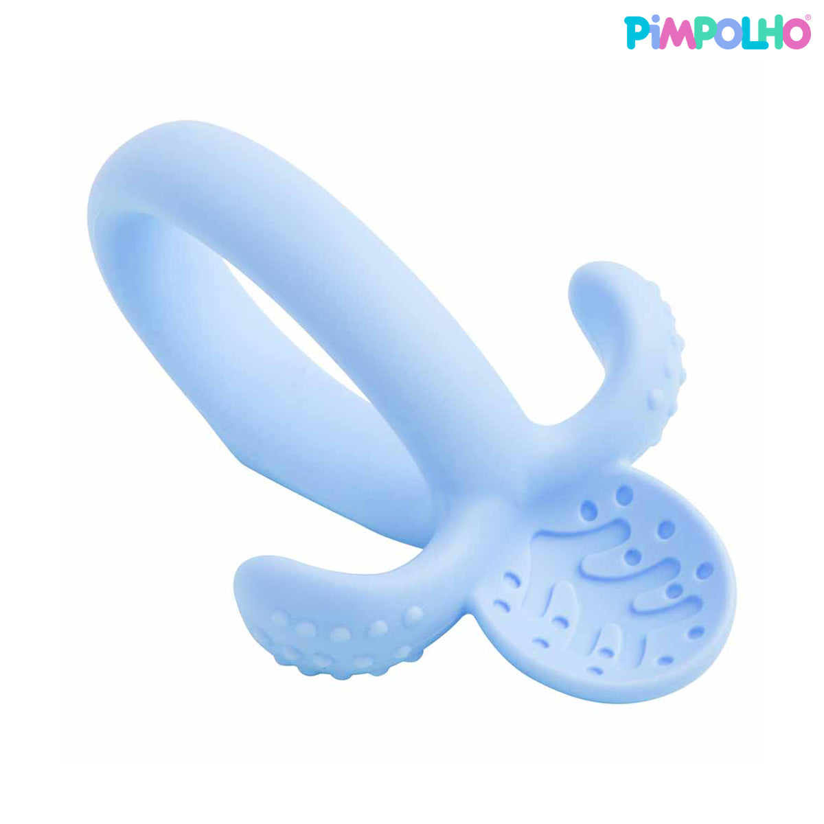 Colher de Treinamento Infantil Soft em Silicone Azul – Pimpolho