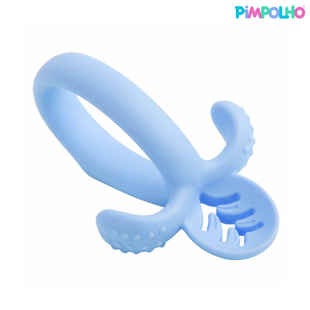 Colher de Treinamento Infantil Soft em Silicone Azul – Pimpolho