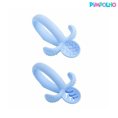 Colher de Treinamento Infantil Soft em Silicone Azul – Pimpolho