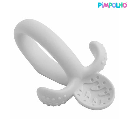 Colher de Treinamento Infantil Soft em Silicone Cinza – Pimpolho