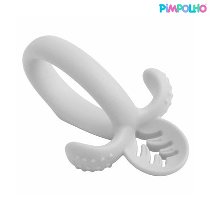 Colher de Treinamento Infantil Soft em Silicone Cinza – Pimpolho