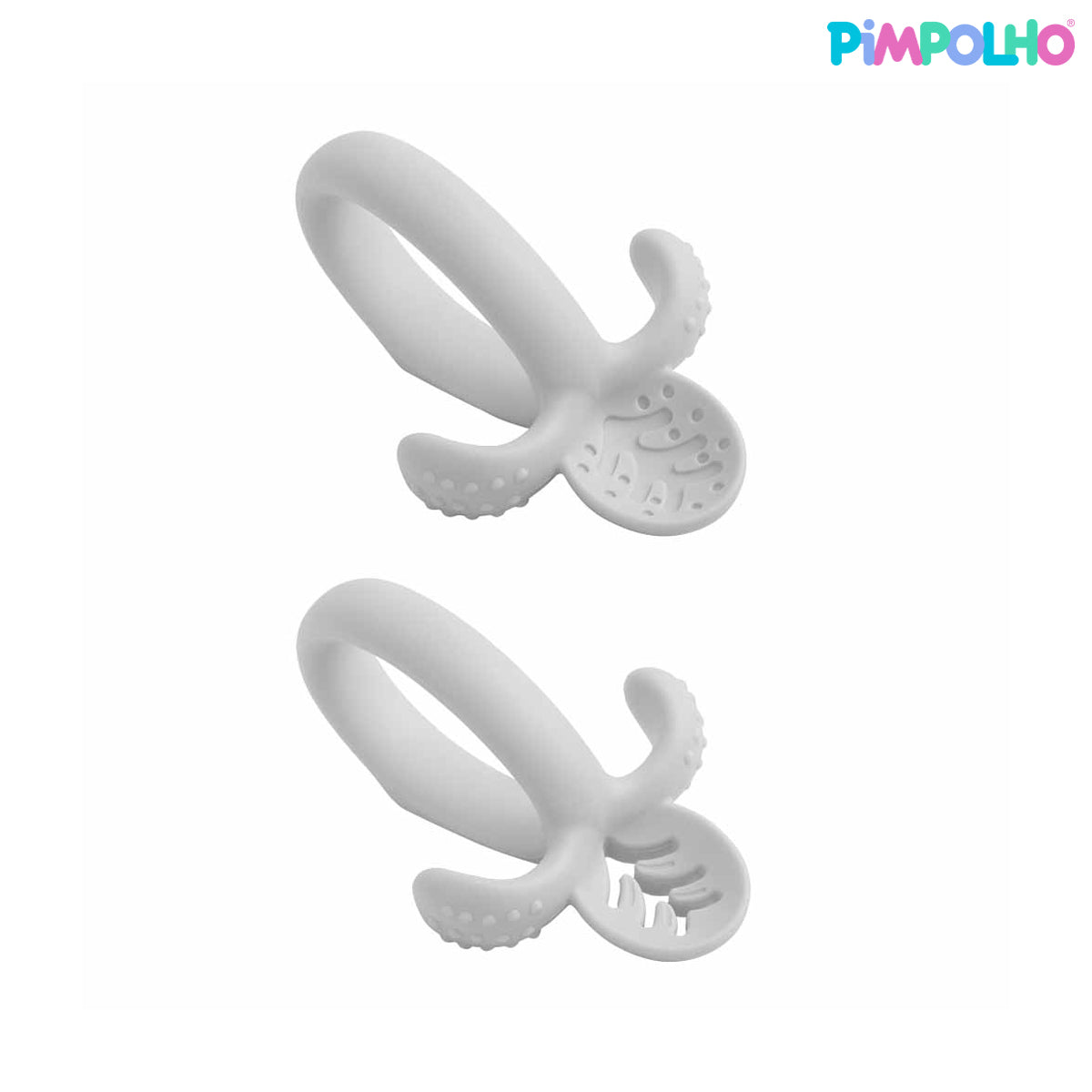 Colher de Treinamento Infantil Soft em Silicone Cinza – Pimpolho