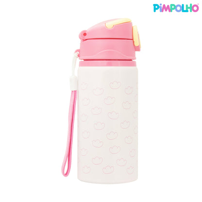 Garrafa Infantil de Alumínio 500ml Girafa Feminina Rosa e Verde – Pimpolho