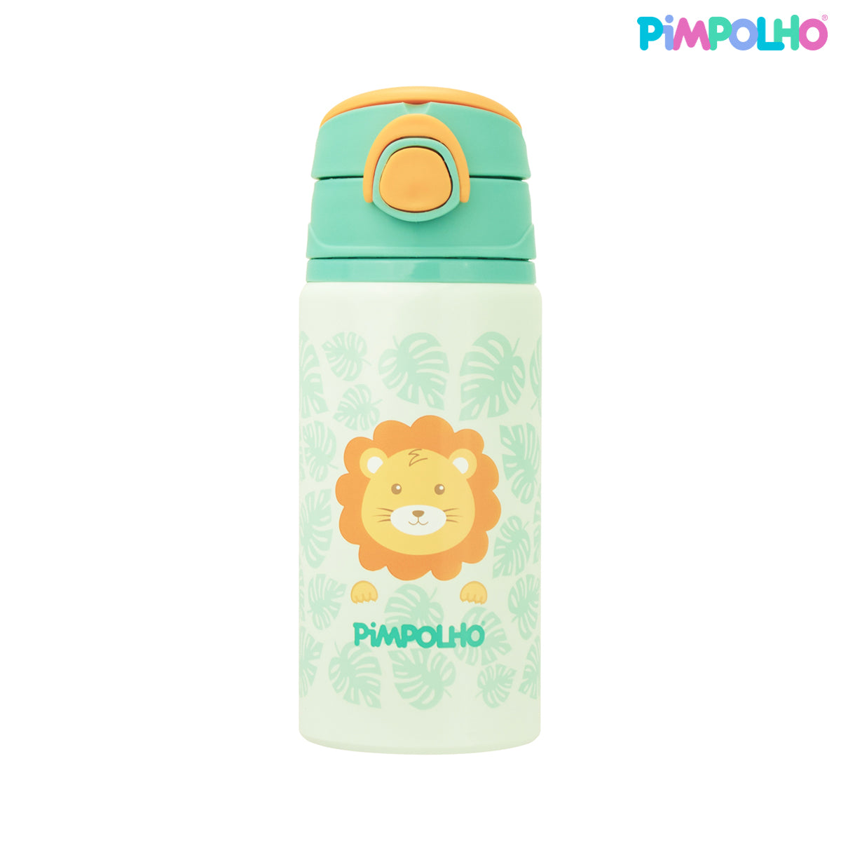 Garrafa Infantil de Alumínio 500ml Girafa Feminina Rosa e Verde – Pimpolho