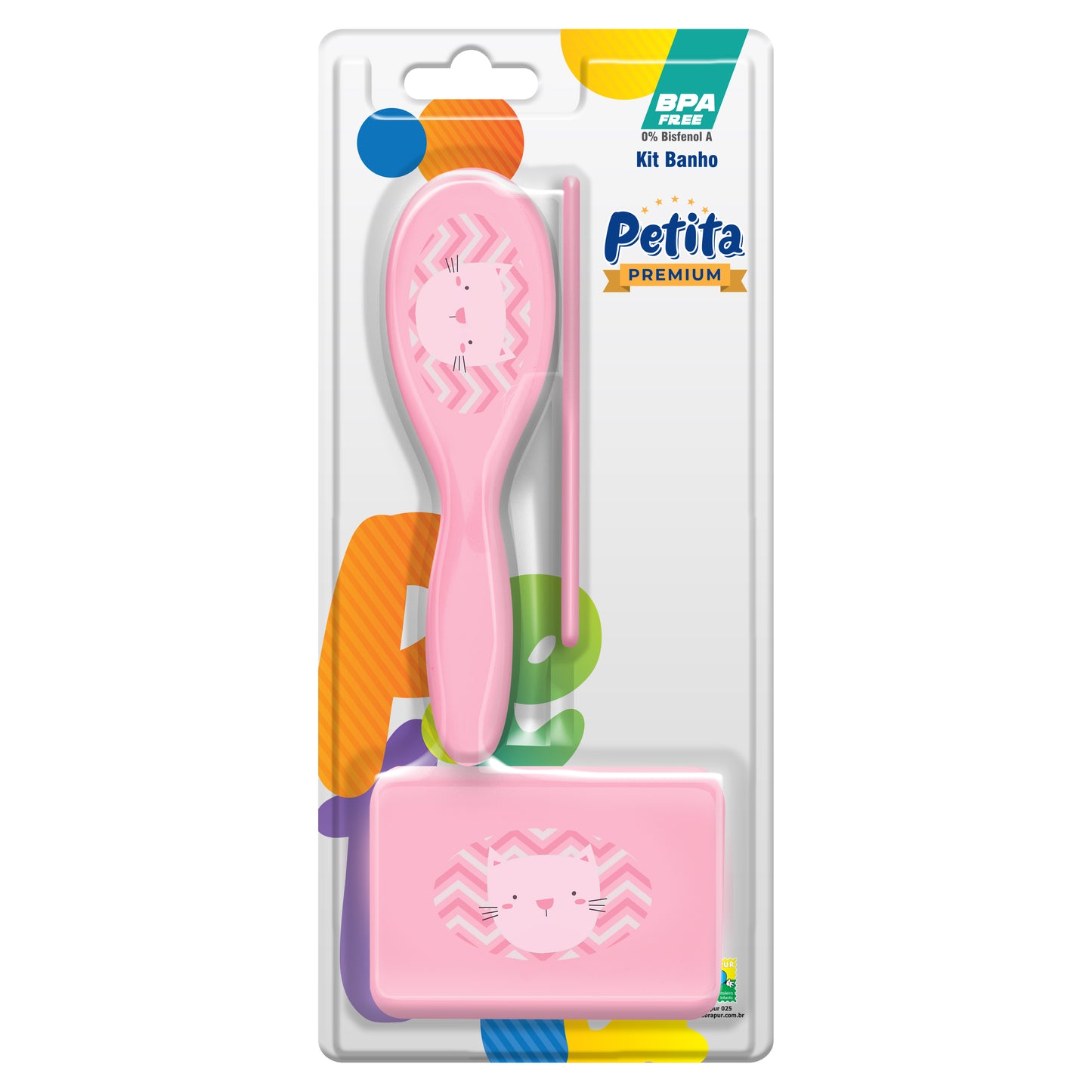 Kit de Banho Infantil com Acessórios Essenciais Azul e Rosa – Petita