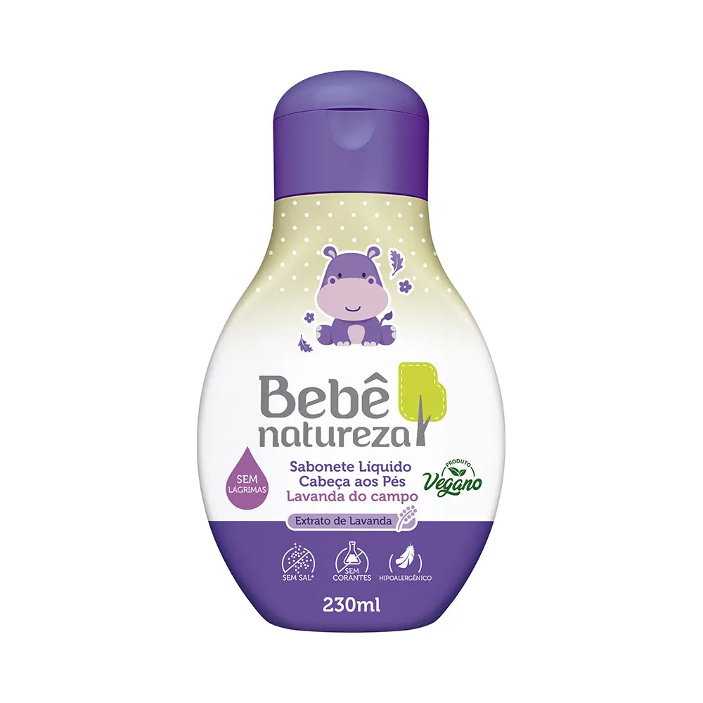 Sabonete Líquido Bebê com Fragrância Lavanda para Uso Diário 230ml – Bebê Natureza