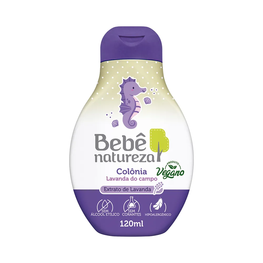 Colônia Bebê com Fragrância Lavanda para Uso Diário 120ml – Bebê Natureza