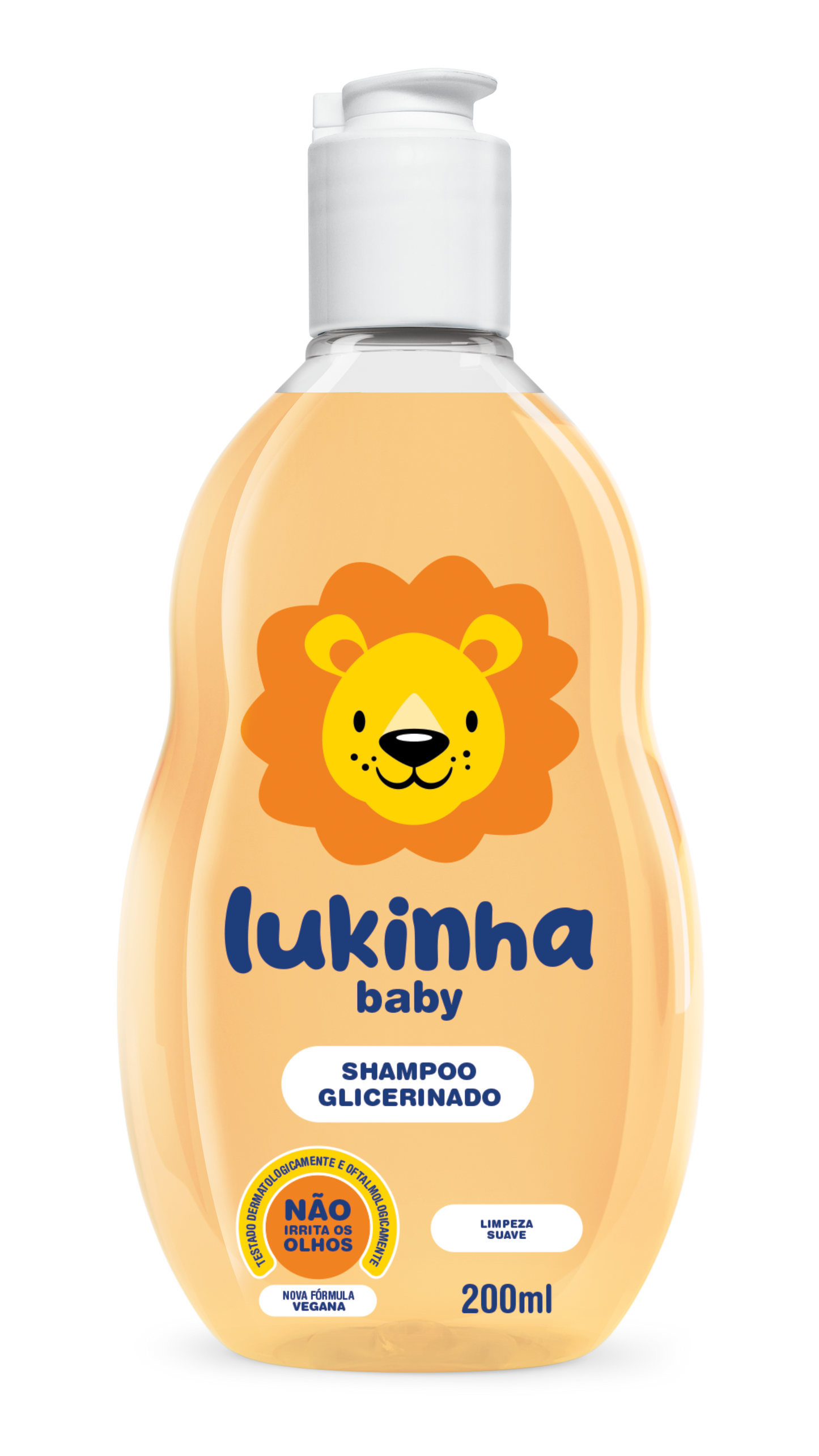 Shampoo Infantil Glicerinado com Fórmula Suave para Uso Diário 200ml – Lukinha