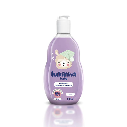 Shampoo Infantil Sono Relaxante com Fórmula Suave para Uso Noturno 200ml – Lukinha