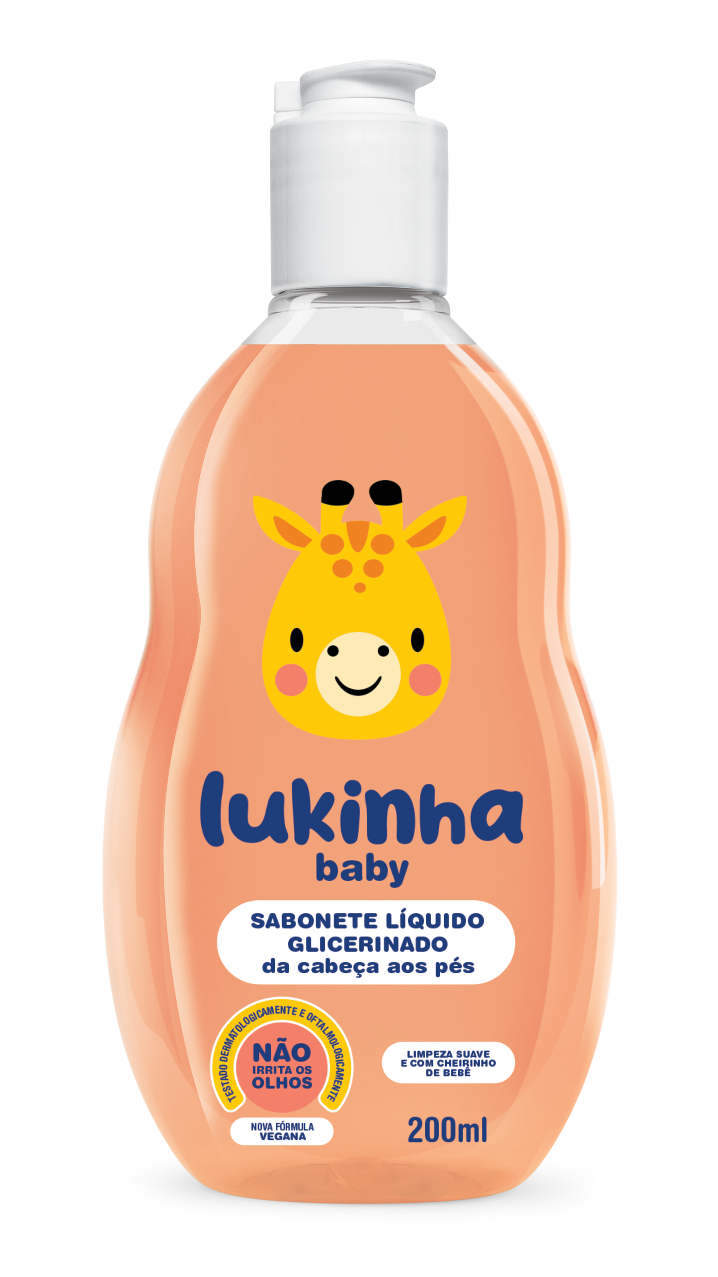 Sabonete Líquido Infantil Glicerinado com Fórmula Suave para Uso Diário 200ml – Lukinha