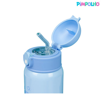 Garrafa Térmica Infantil em Aço Inox 400ml com Canudo Feminina e Masculina – Pimpolho