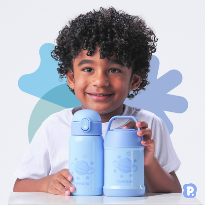 Garrafa Térmica Infantil em Aço Inox 400ml com Canudo Feminina e Masculina – Pimpolho