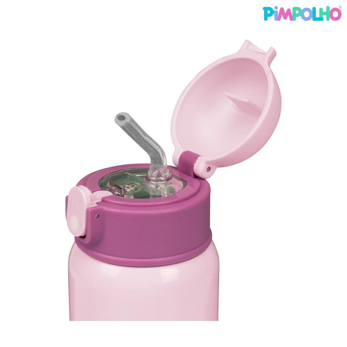 Garrafa Térmica Infantil em Aço Inox 400ml com Canudo Feminina e Masculina – Pimpolho