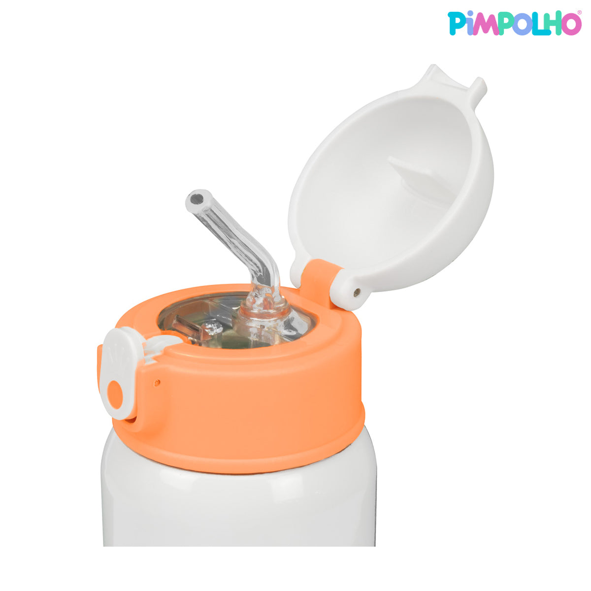 Garrafa Térmica Infantil em Aço Inox 400ml com Canudo Feminina e Masculina – Pimpolho