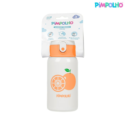 Garrafa Térmica Infantil em Aço Inox 400ml com Canudo Feminina e Masculina – Pimpolho