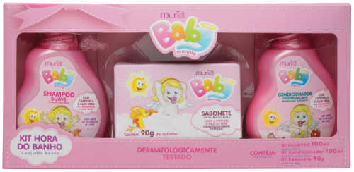 Kit Hora do Banho Infantil Baby Menina com Cuidado Completo – Muriel