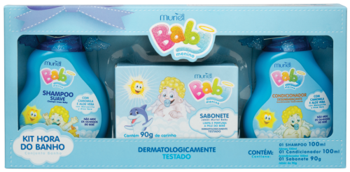 Kit Hora do Banho Infantil Baby Menino com Cuidado Completo – Muriel