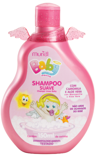 Shampoo Infantil Baby Menina 150ml com Limpeza Suave – Muriel